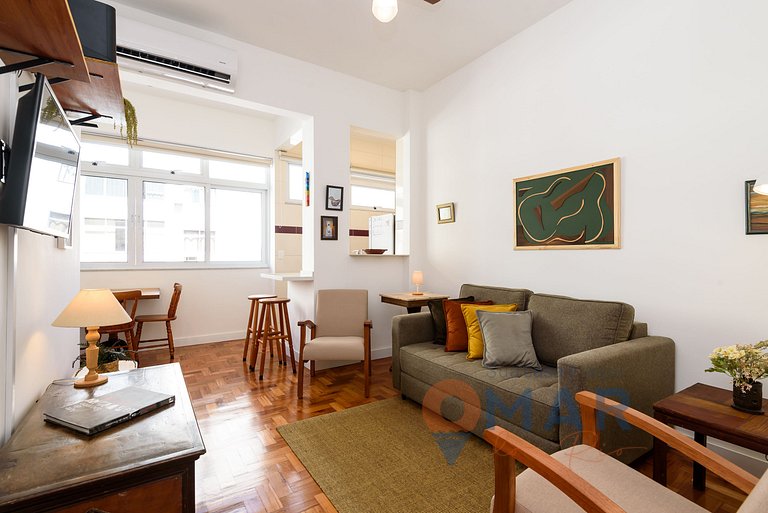 Omar do Rio: Moderno 1BDR a 300m de la Playa de Ipanema