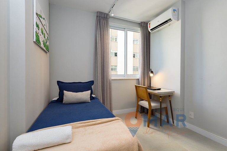 Grande Piso en Leblon con 3 habitaciones | GBC 260/301