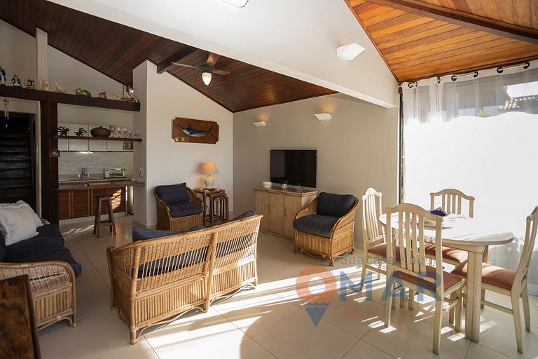 Casa Pé na Areia com Vista Mar em Búzios | CBR 7/7