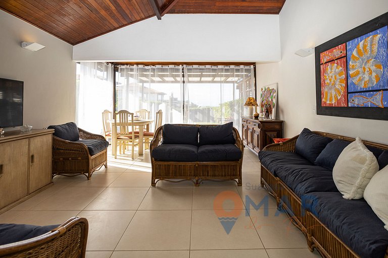 Casa Pé na Areia com Vista Mar em Búzios | CBR 7/7