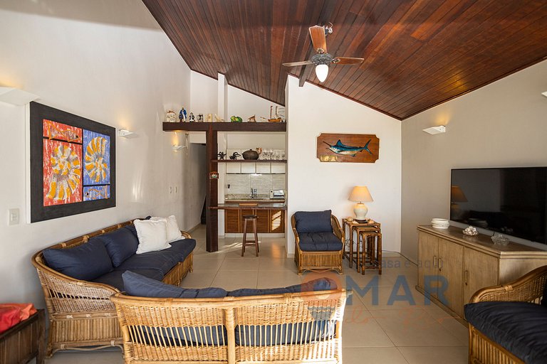 Casa Pé na Areia com Vista Mar em Búzios | CBR 7/7