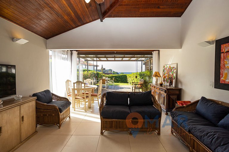 Casa Pé na Areia com Vista Mar em Búzios | CBR 7/7