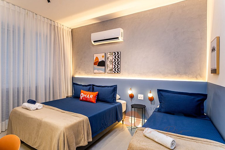 Cozy Studio w/ Bathtub 200m from the Beach | NSC 836/706