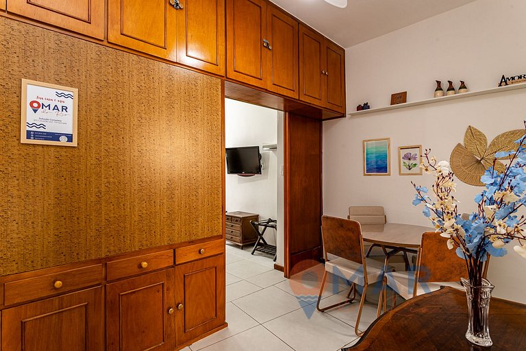 1BDR 500m from the beach in Copacabana|CDJ 367/701