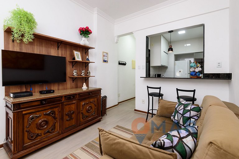 Quarto e Sala a 450m da Praia | RC 34/506