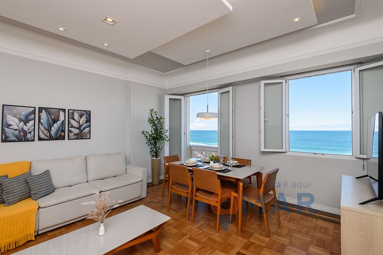 2BDR Copacabana: Balcón c/ vistas al mar|RDS 6/804