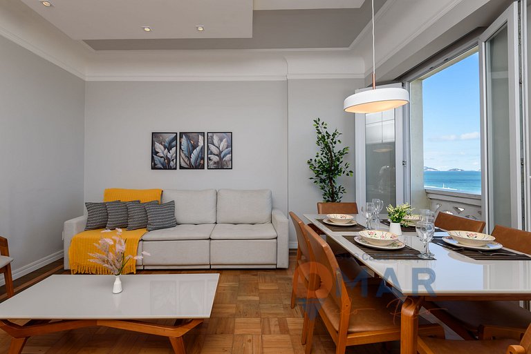 2BDR Copacabana: Balcón c/ vistas al mar|RDS 6/804