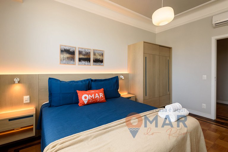 2BDR Copacabana: Balcón c/ vistas al mar|RDS 6/804