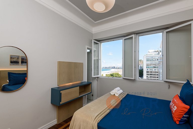 2BDR Copacabana: Balcón c/ vistas al mar|RDS 6/804