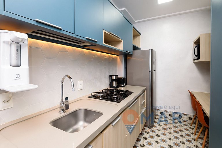 2BDR Copacabana: Balcón c/ vistas al mar|RDS 6/804