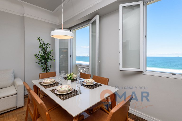 2BDR Copacabana: Balcón c/ vistas al mar|RDS 6/804