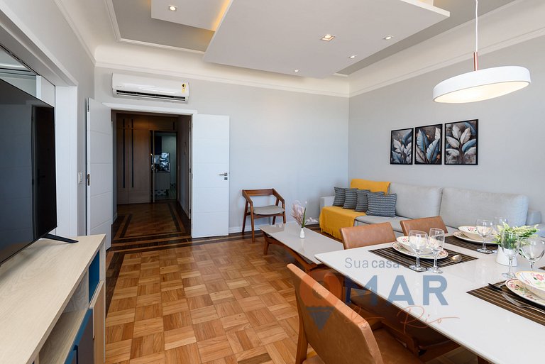 2BDR Copacabana: Balcón c/ vistas al mar|RDS 6/804