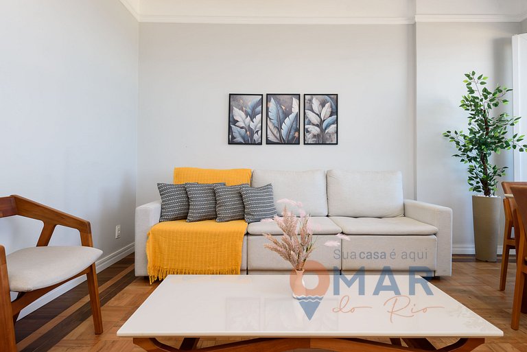 2BDR Copacabana: Balcón c/ vistas al mar|RDS 6/804
