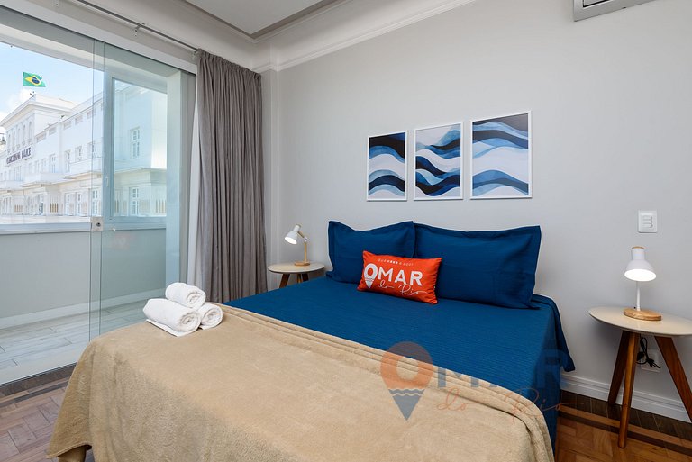 2BDR Copacabana: Balcón c/ vistas al mar|RDS 6/804