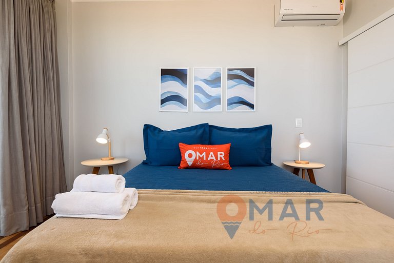 2BDR Copacabana: Balcón c/ vistas al mar|RDS 6/804