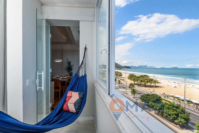 2BDR Copacabana: Balcón c/ vistas al mar|RDS 6/804