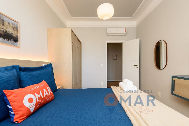 2BDR Copacabana: Balcón c/ vistas al mar|RDS 6/804