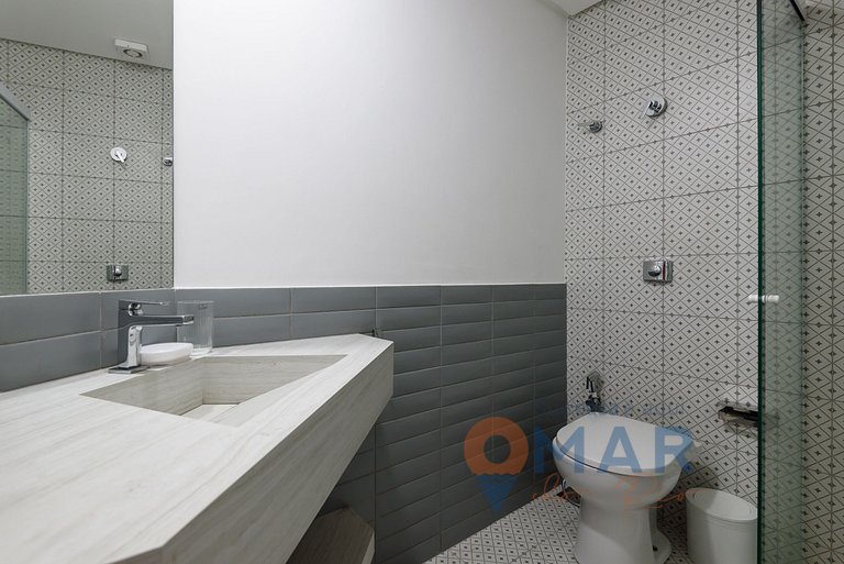 2BDR Copacabana: Balcón c/ vistas al mar|RDS 6/804