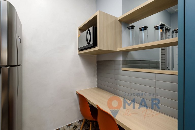 2BDR Copacabana: Balcón c/ vistas al mar|RDS 6/804