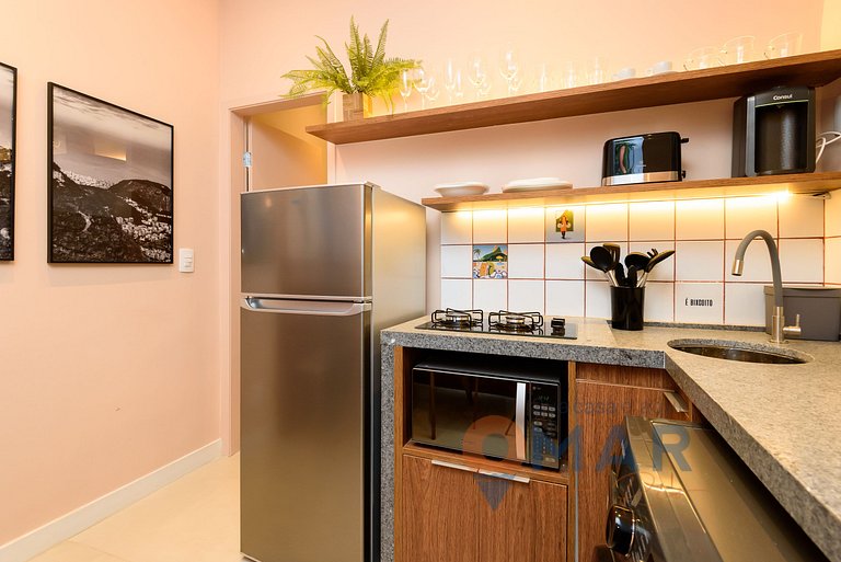 1BDR con cama king a 2 min de la playa|NSC1085/206