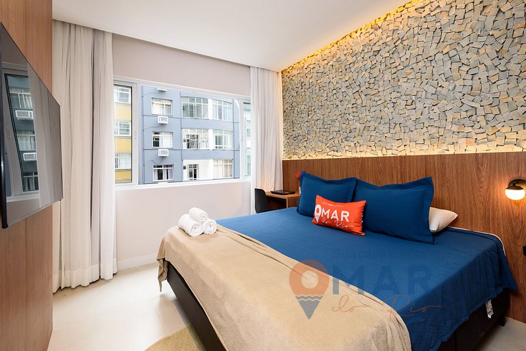 1BDR con cama king a 2 min de la playa|NSC1085/206