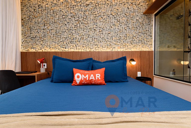 1BDR con cama king a 2 min de la playa|NSC1085/206