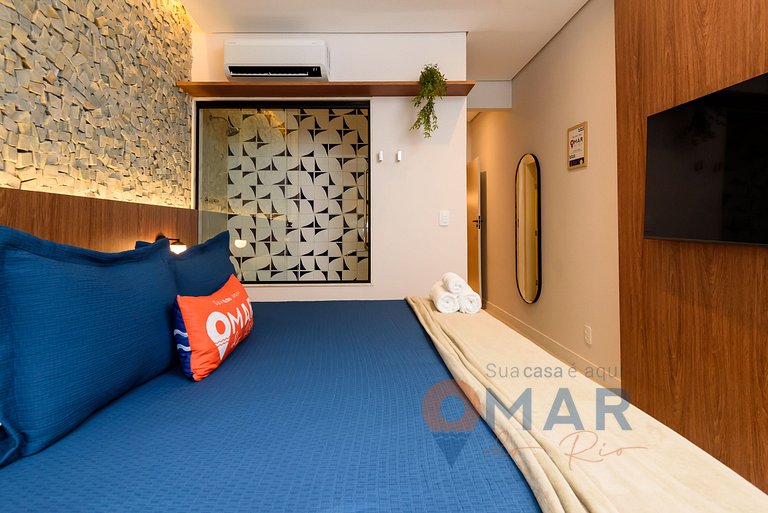 Apto com Cama King a 2 min da Praia | NSC 1085/206