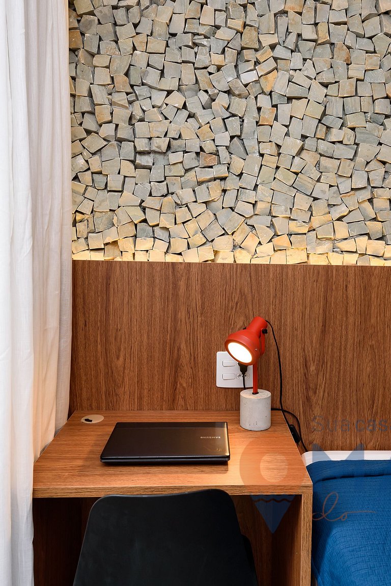 1BDR con cama king a 2 min de la playa|NSC1085/206