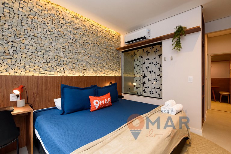 1BDR con cama king a 2 min de la playa|NSC1085/206