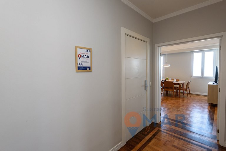 2BDR Copacabana: Balcón c/ vistas al mar|RDS 6/804