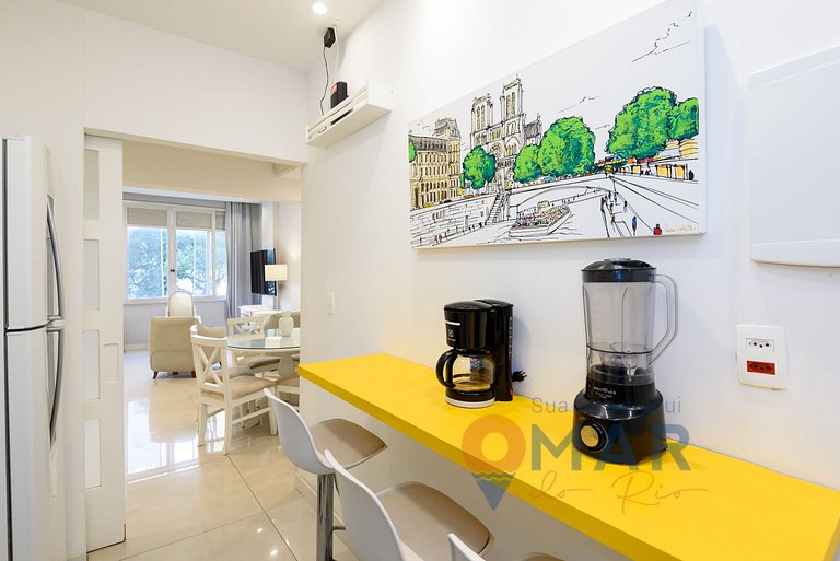 Apê com 3 quartos em Copacabana com banheira | SL 432/401