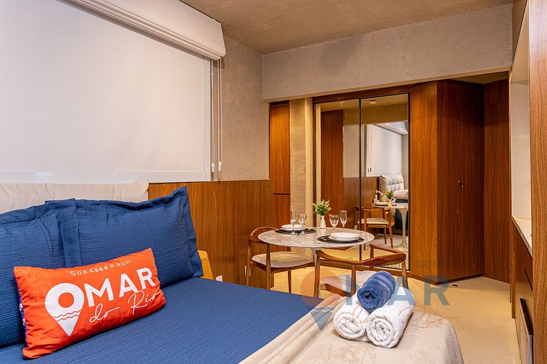 Studio no Leblon a 6 min. da Praia | HC 827/306