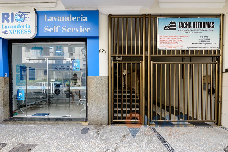 1Qto a 7 min da Praia de Copacabana | BR 678/504