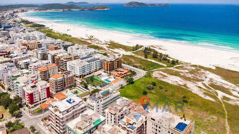 Apartamento pé na areia em Cabo Frio | RDC 60/302