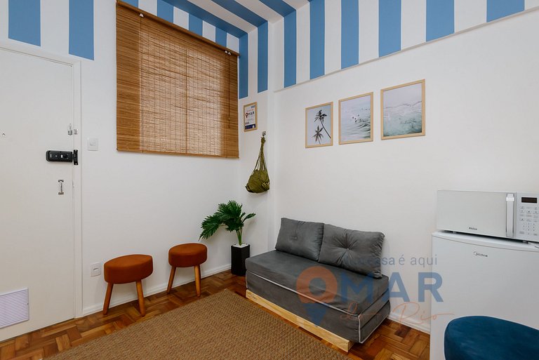 Apto Praiano em Copacabana: 1Min do Mar|GS 738/507