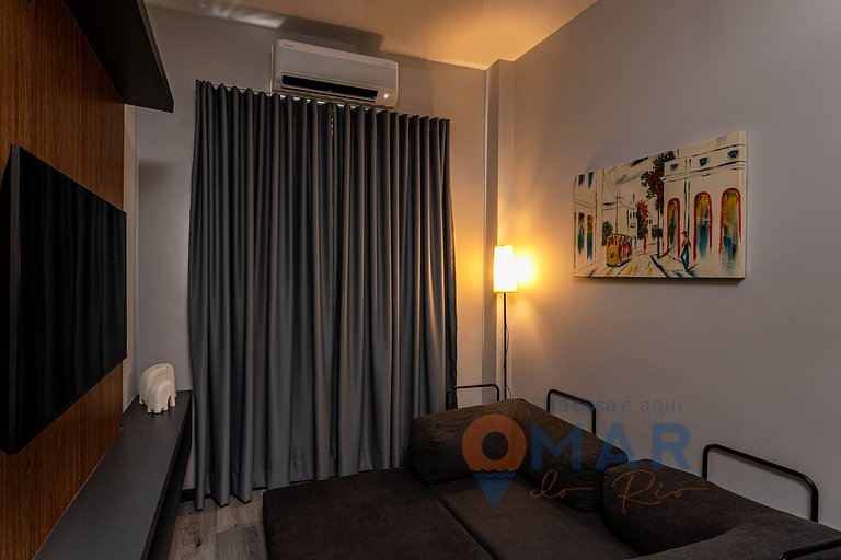 Moderno Qto&Sala a 120m da Praia | PJ 160/1108