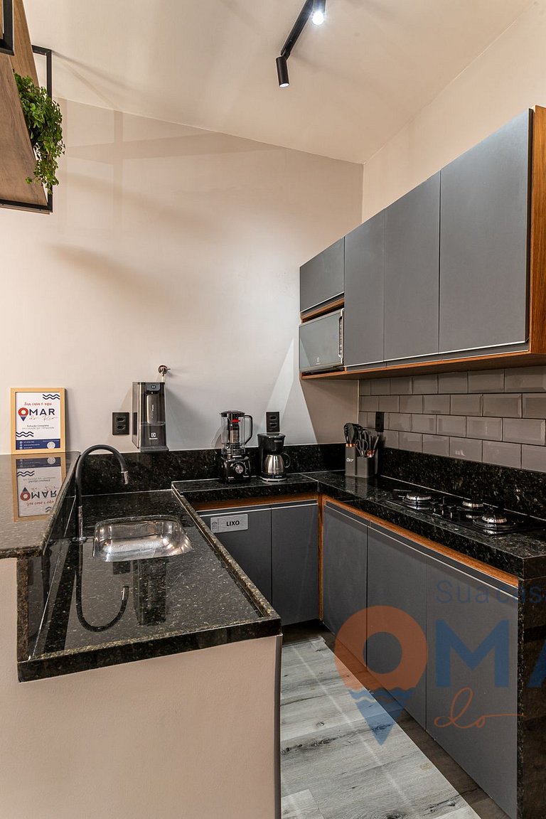 Moderno Qto&Sala a 120m da Praia | PJ 160/1108