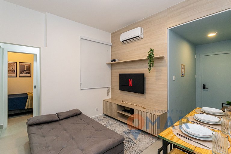 2 Quartos a 4 Min da Praia de Copacabana|SC 86/801