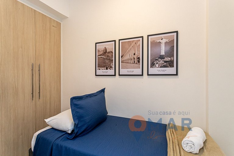 2 Quartos a 4 Min da Praia de Copacabana|SC 86/801