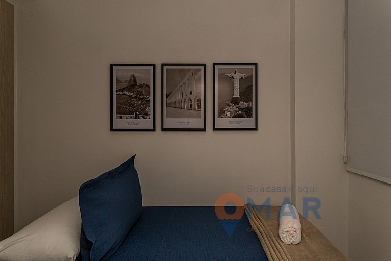 2 Quartos a 4 Min da Praia de Copacabana|SC 86/801