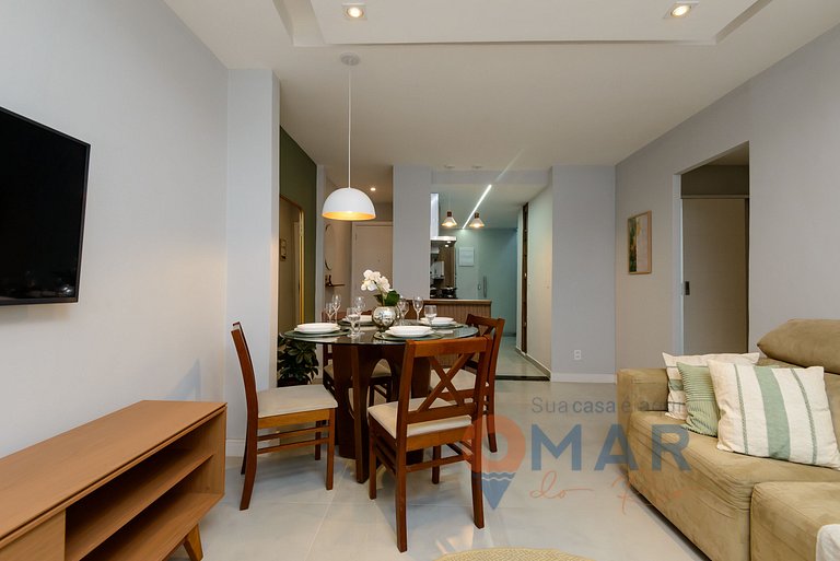 3 Qtos no Leme a 1 Minuto da Praia | GS 257/404