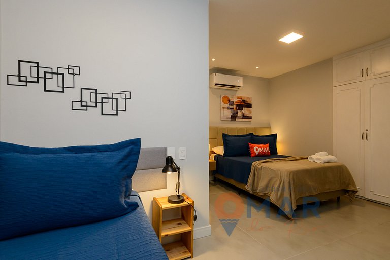 3 BDR en Leme, a 1 Minuto de la Playa | GS 257/404