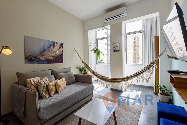 Apartamento charmoso a 2 Min da Praia | BL 54/405