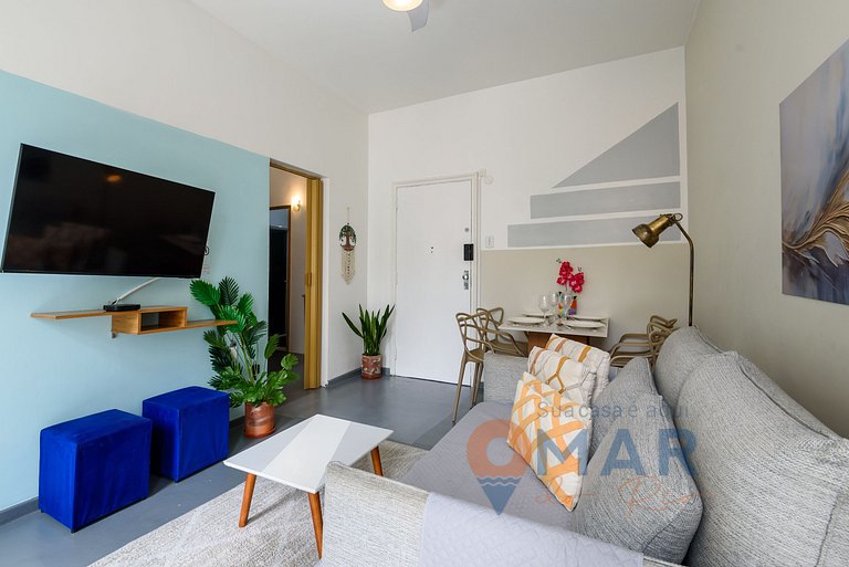 Apartamento charmoso a 2 Min da Praia | BL 54/405