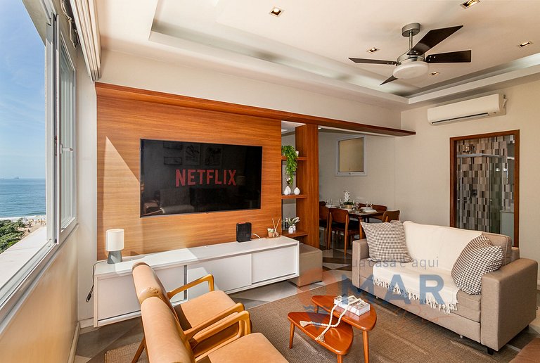 2Qtos: Vista Mar Lateral em Copacabana |A 2936/802