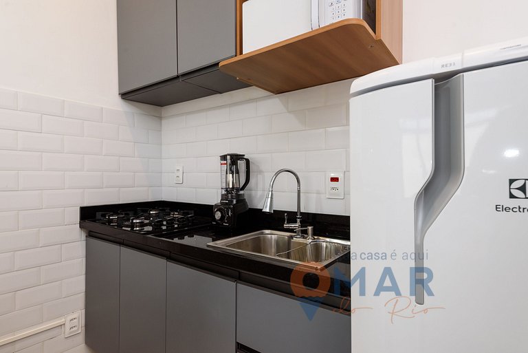 Estudio en Botafogo a 7min de la playa|PB 460/1116
