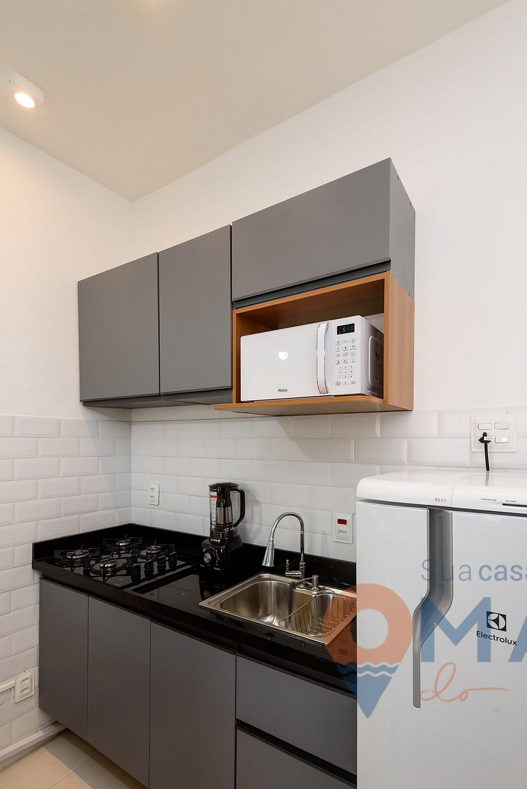 Estudio en Botafogo a 7min de la playa|PB 460/1116