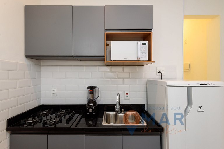Estudio en Botafogo a 7min de la playa|PB 460/1116
