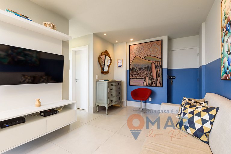 1Qto, Varanda e Vista Mar na Barra | LC 6300/905