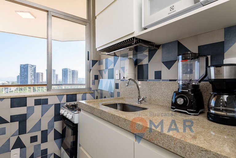 1Qto, Varanda e Vista Mar na Barra | LC 6300/905